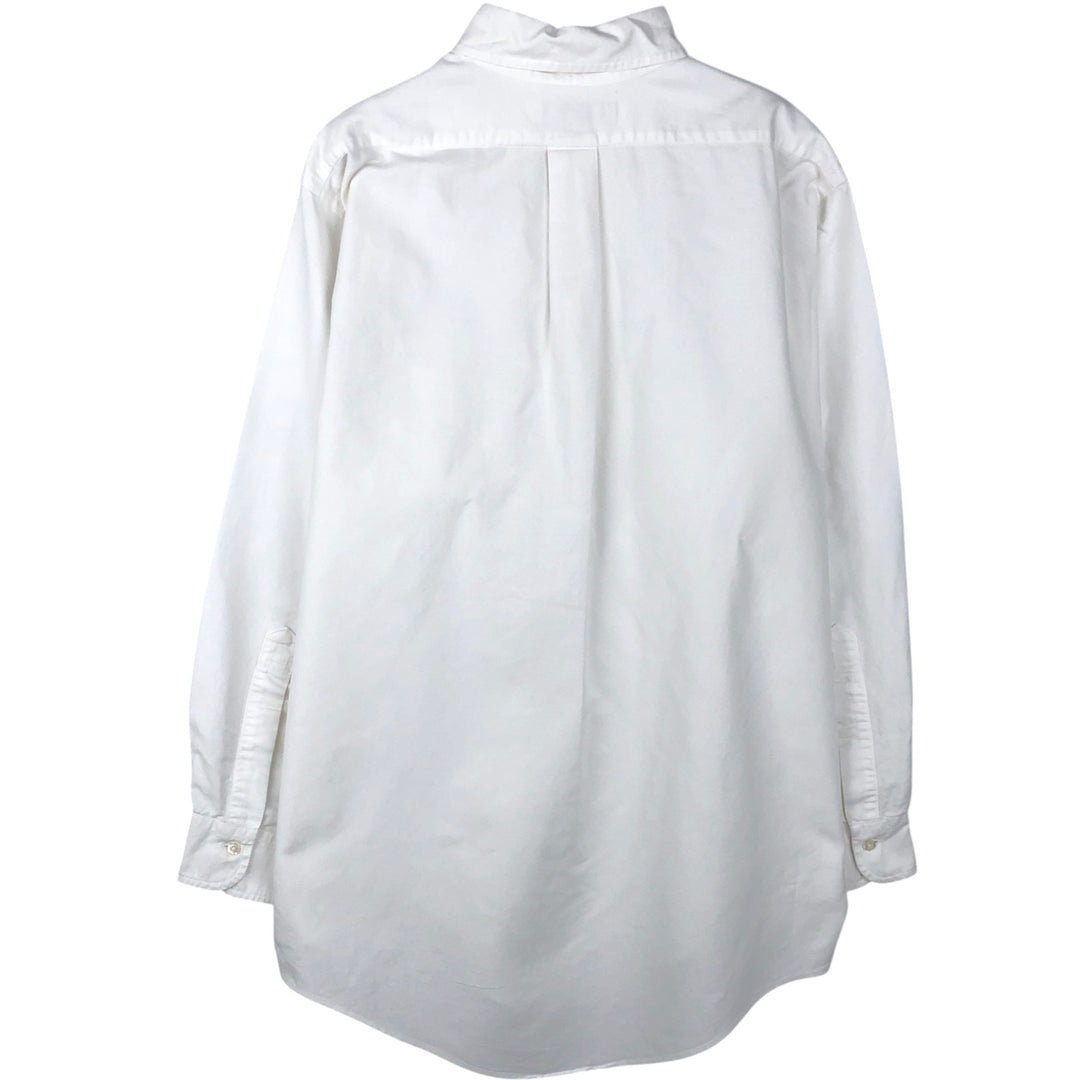 Brooks Brothers long sleeve button down shirt made in USA, size L for men cotton white type Vintage Second Hand