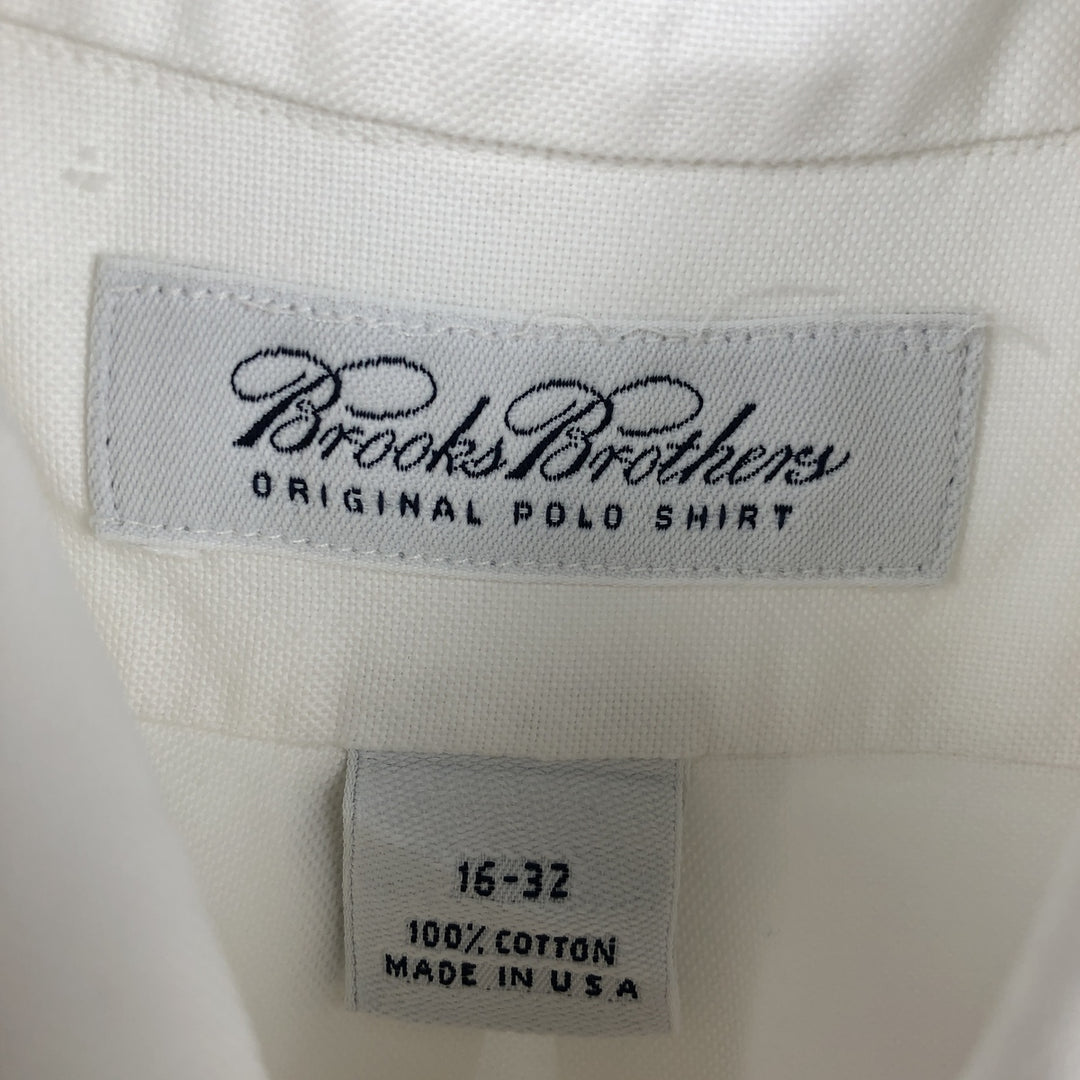 Brooks Brothers long sleeve button down shirt made in USA, size L for men cotton white type Vintage Second Hand