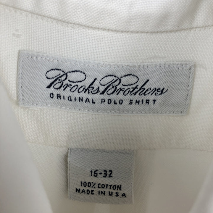 Brooks Brothers long sleeve button down shirt made in USA, size L for men cotton white type Vintage Second Hand