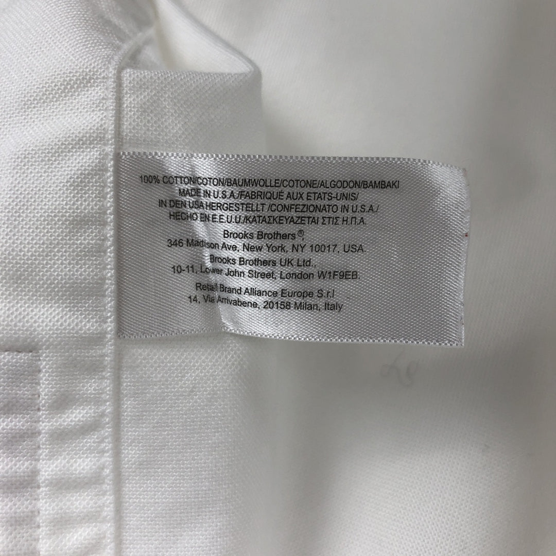 Brooks Brothers Est.1818 Long Sleeve Button Down Shirt Made in USA Men's XL Supima Cotton white type Vintage Second Hand
