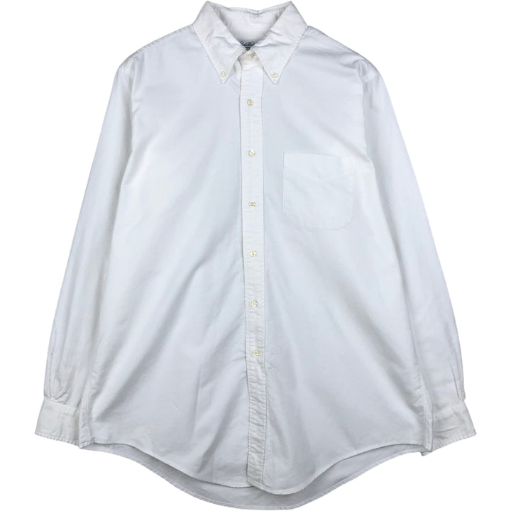 Brooks Brothers MAKERS Long Sleeve Button Down Shirt Made in USA Men's Size L cotton white type Vintage Second Hand