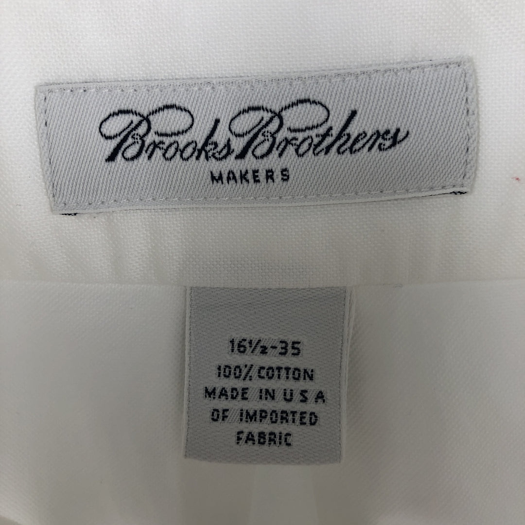 Brooks Brothers MAKERS Long Sleeve Button Down Shirt Made in USA Men's Size L cotton white type Vintage Second Hand