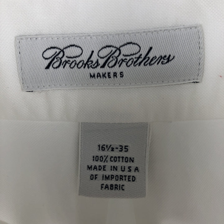 Brooks Brothers MAKERS Long Sleeve Button Down Shirt Made in USA Men's Size L cotton white type Vintage Second Hand