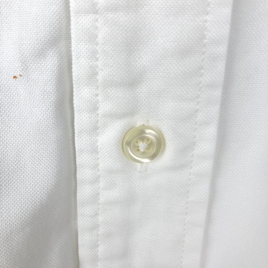 Brooks Brothers MAKERS Long Sleeve Button Down Shirt Made in USA Men's Size L cotton white type Vintage Second Hand