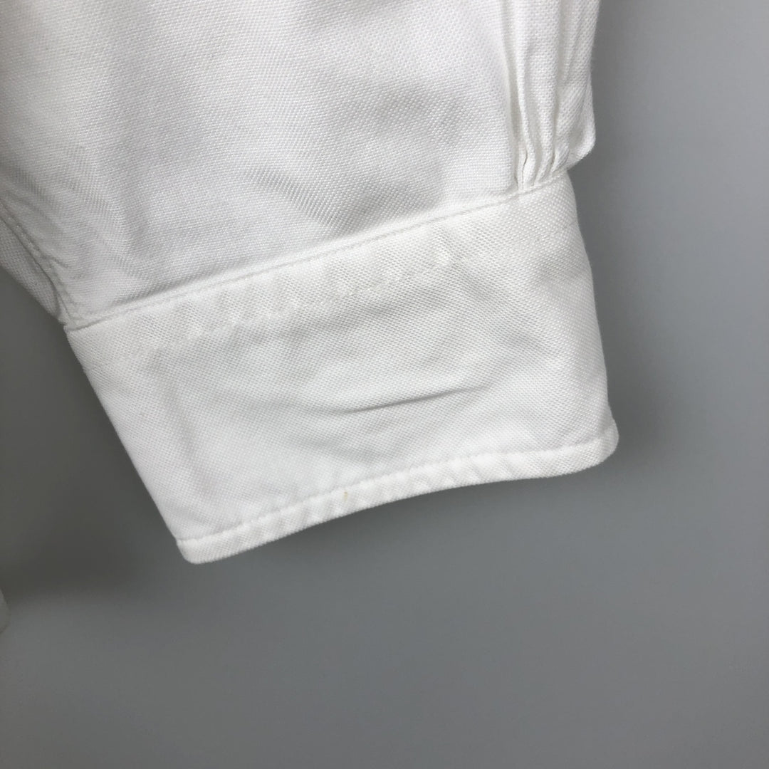 Brooks Brothers MAKERS Long Sleeve Button Down Shirt Made in USA Men's Size L cotton white type Vintage Second Hand