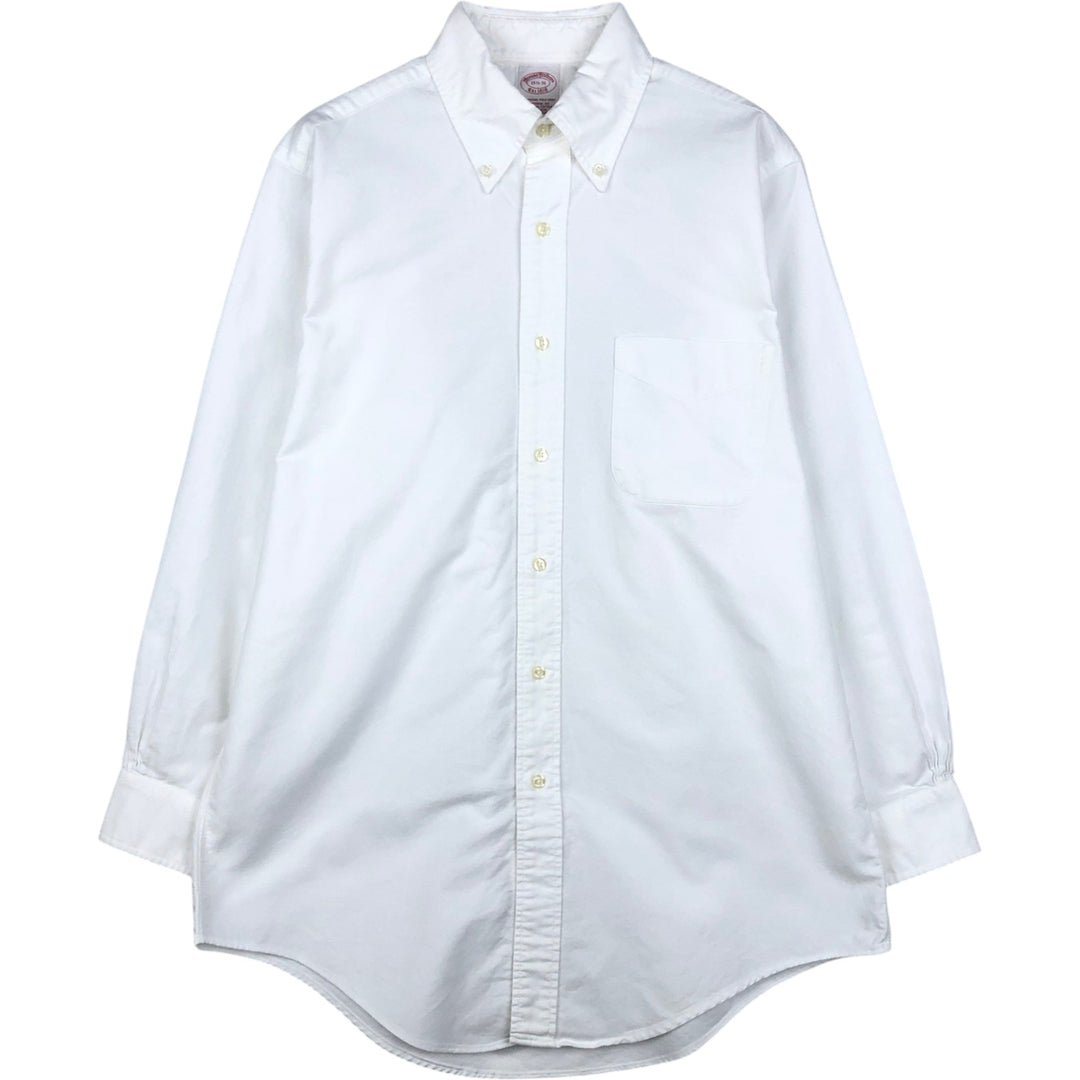 Brooks Brothers Est.1818 Long Sleeve Button Down Shirt Made in USA Men's M Supima Cotton white type Vintage Second Hand