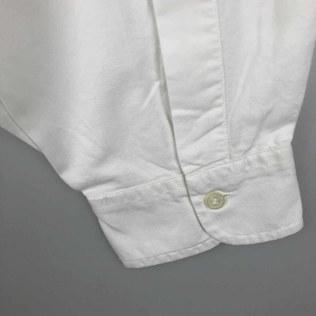 80s-90'S Brooks Brothers MAKERS Long Sleeve Button Down Shirt Made in USA Men's XL Vintage Supima Cotton white type Vintage Second Hand