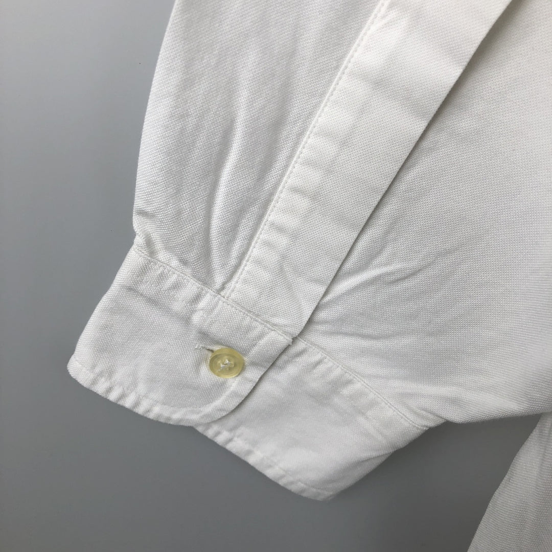 80s-90'S Brooks Brothers MAKERS Long Sleeve Button Down Shirt Made in USA Men's XL Vintage Supima Cotton white type Vintage Second Hand