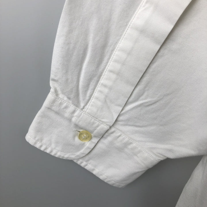 80s-90'S Brooks Brothers MAKERS Long Sleeve Button Down Shirt Made in USA Men's XL Vintage Supima Cotton white type Vintage Second Hand