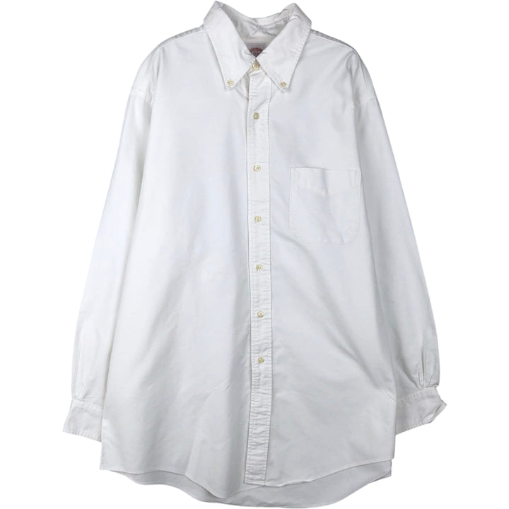 Brooks Brothers Est.1818 Long Sleeve Button Down Shirt Made in USA Men's XL Supima Cotton white type Vintage Second Hand