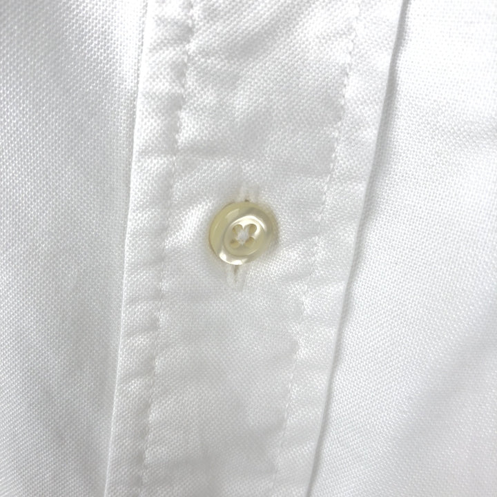 Brooks Brothers Est.1818 Long-Sleeve Button-Down Shirt, Made in USA, Men's Size XXL (approx.) Supima Cotton white type Vintage Second Hand