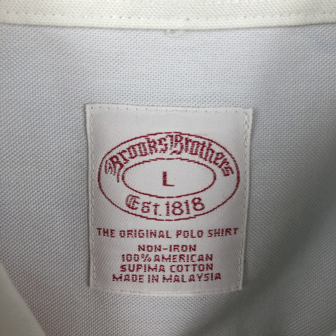 Brooks Brothers Est.1818 Crazy Pattern Long-Sleeve Button-Down Shirt, Men's Size L (approx.) Supima Cotton coral Vintage Second Hand