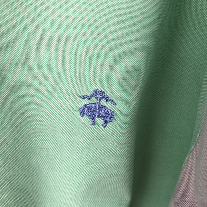 Brooks Brothers Est.1818 Crazy Pattern Long-Sleeve Button-Down Shirt, Men's Size L (approx.) Supima Cotton coral Vintage Second Hand