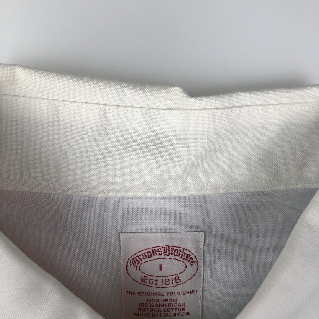 Brooks Brothers Est.1818 Crazy Pattern Long-Sleeve Button-Down Shirt, Men's Size L (approx.) Supima Cotton coral Vintage Second Hand