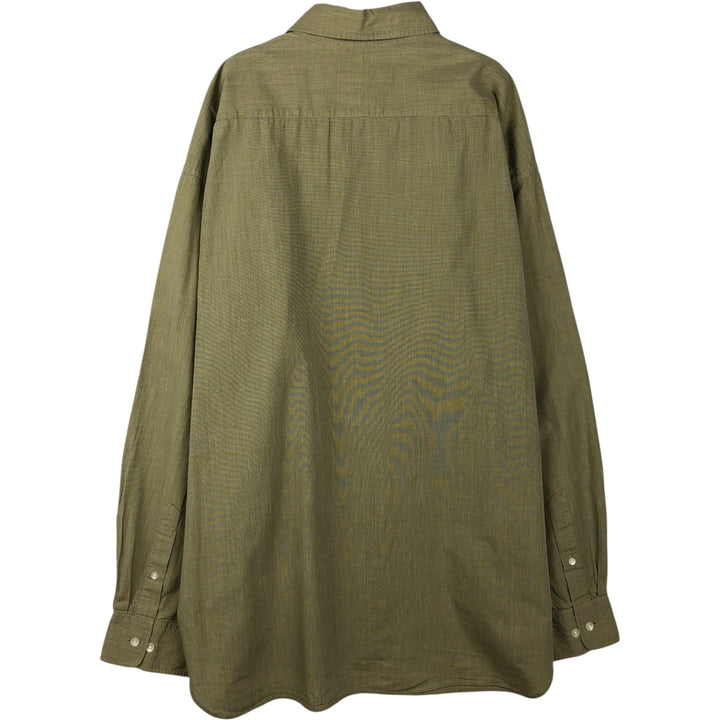 Banana Republic Long-Sleeve Cotton Shirt, Men's Size XL cotton Khaki type sage green Vintage Second Hand