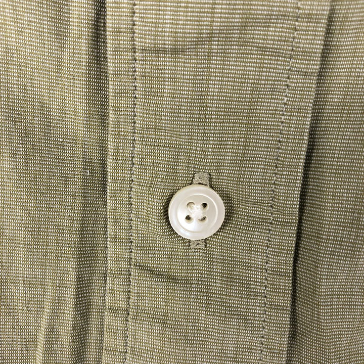 Banana Republic Long-Sleeve Cotton Shirt, Men's Size XL cotton Khaki type sage green Vintage Second Hand