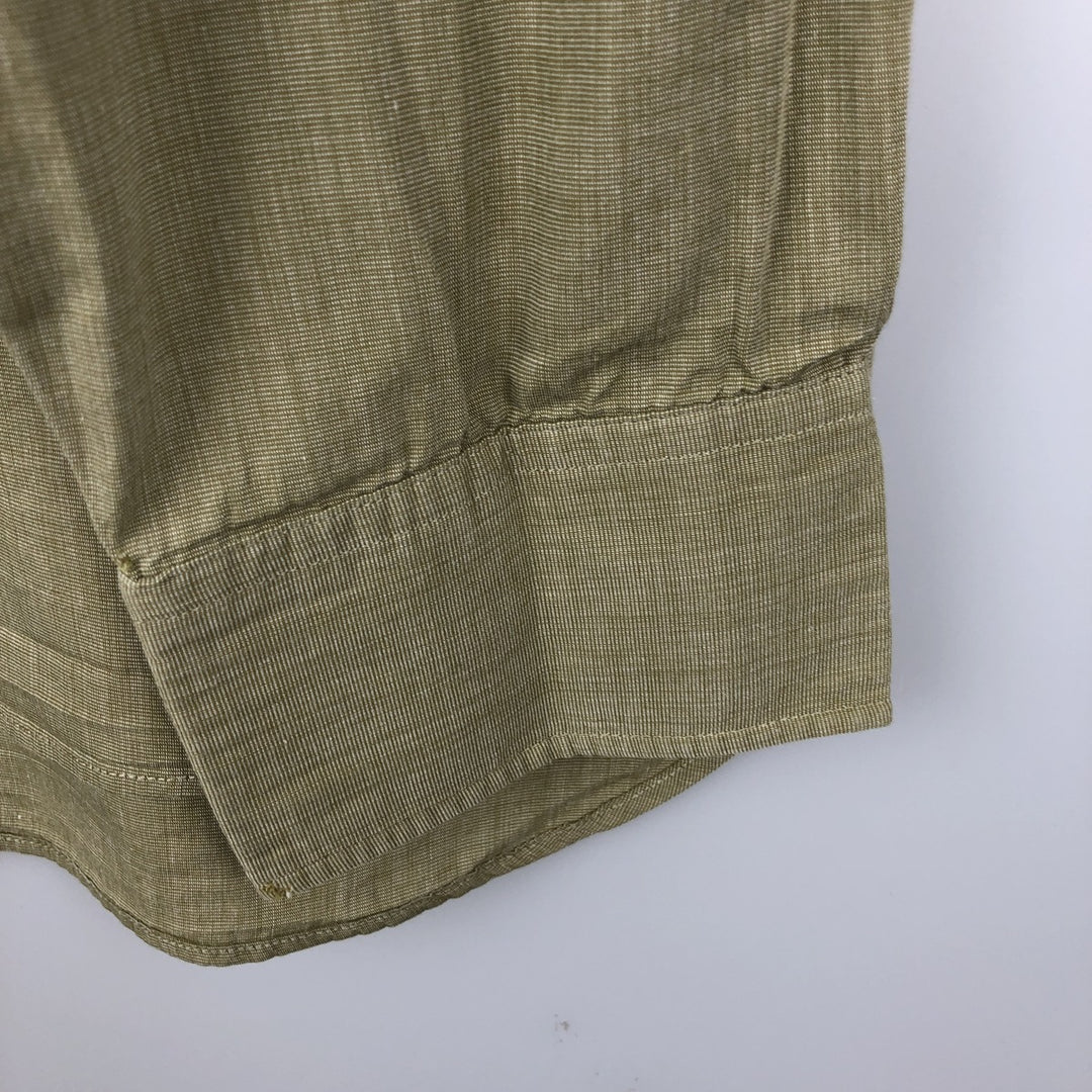 Banana Republic Long-Sleeve Cotton Shirt, Men's Size XL cotton Khaki type sage green Vintage Second Hand