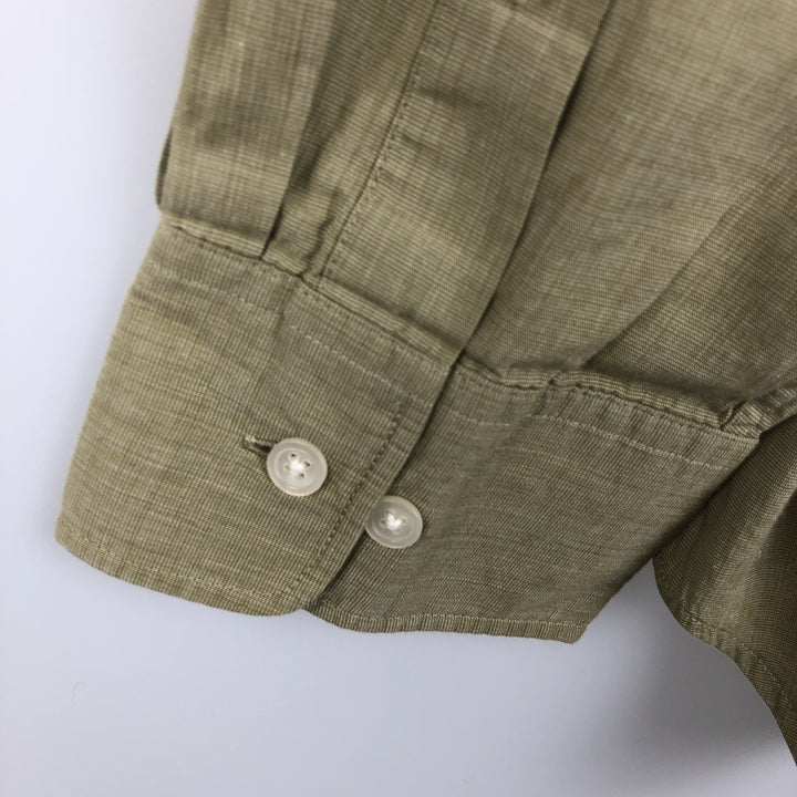 Banana Republic Long-Sleeve Cotton Shirt, Men's Size XL cotton Khaki type sage green Vintage Second Hand