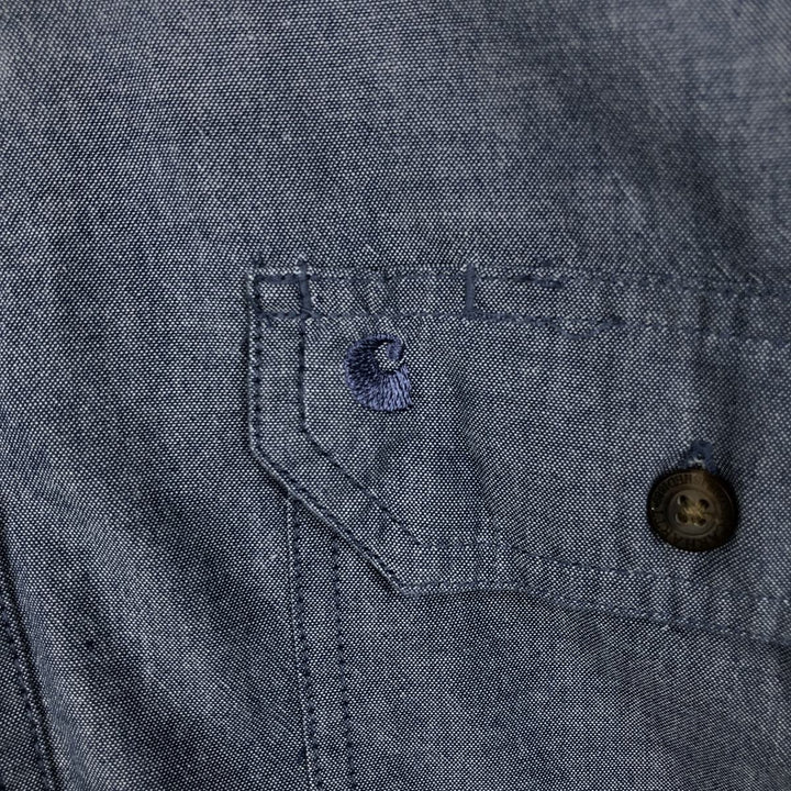 Carhartt Long Sleeve Button Down Work Shirt Men's XL cotton gray type Vintage Second Hand