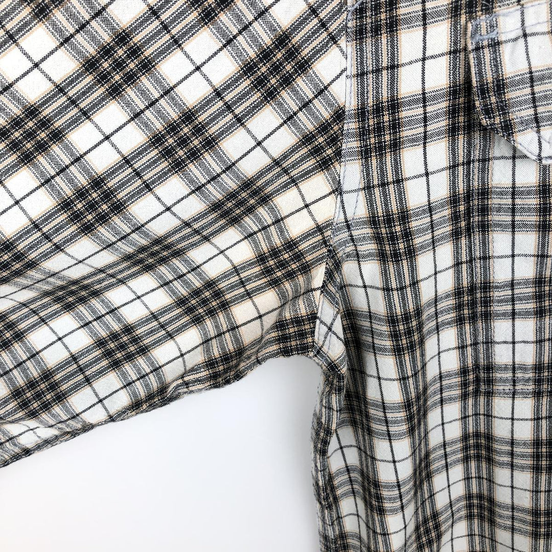 Carhartt Check Pattern Long Sleeve Button-Down Work Shirt, Men's Size L cotton orange type Vintage Second Hand
