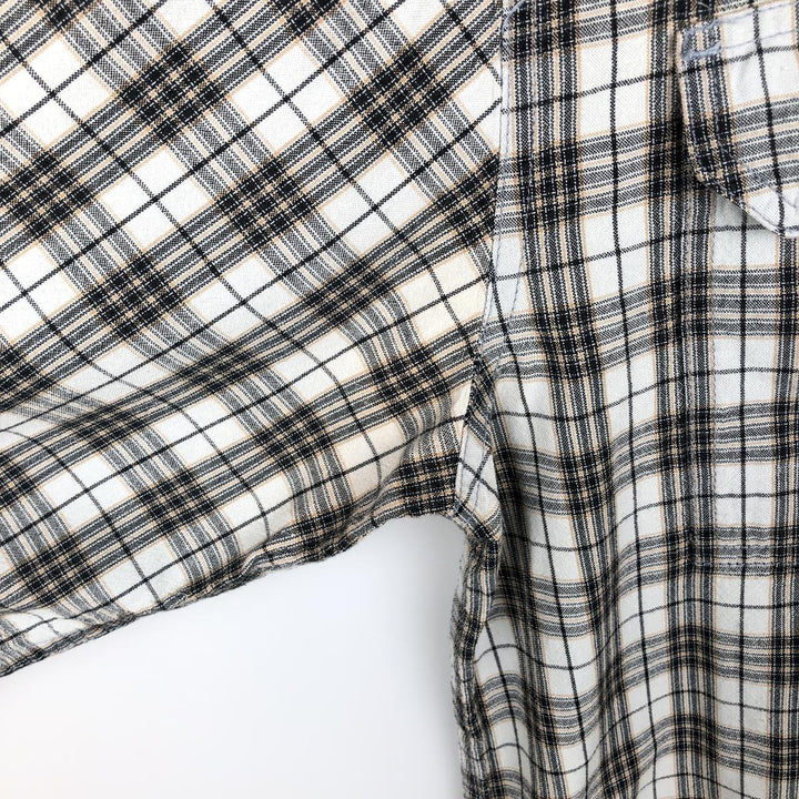 Carhartt Check Pattern Long Sleeve Button-Down Work Shirt, Men's Size L cotton orange type Vintage Second Hand