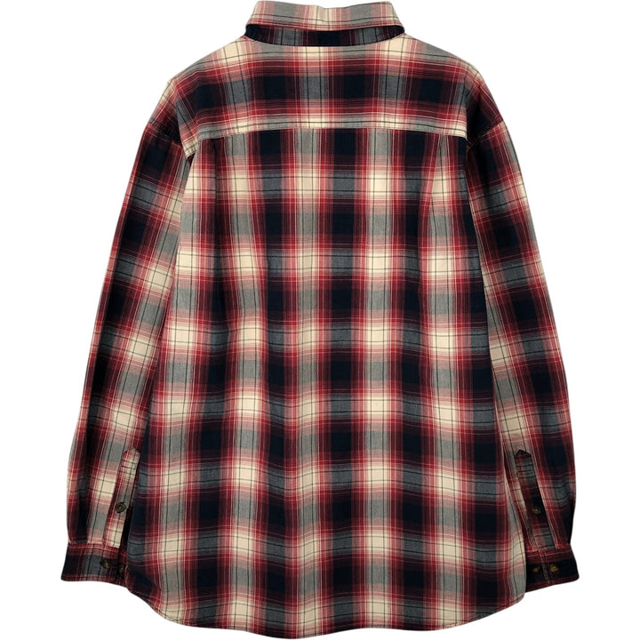 Carhartt Relaxed Fit Long Sleeve Button Down Work Shirt, Men's XL cotton red type Vintage Second Hand