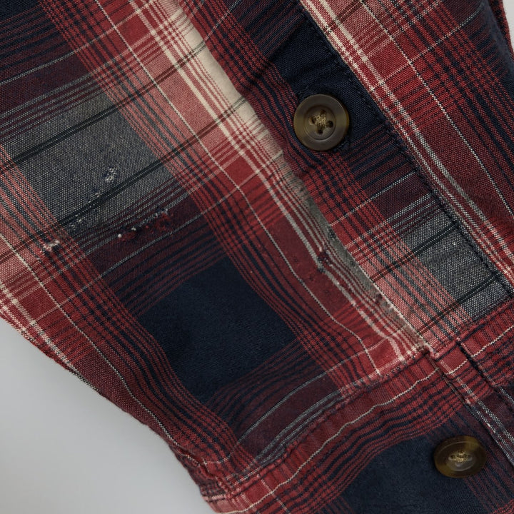 Carhartt Relaxed Fit Long Sleeve Button Down Work Shirt, Men's XL cotton red type Vintage Second Hand