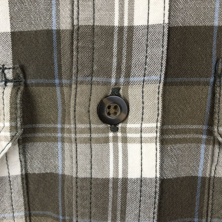 Carhartt Relaxed Fit Long Sleeve Button-Down Work Shirt, Men's Size Medium cotton Khaki type Vintage Second Hand