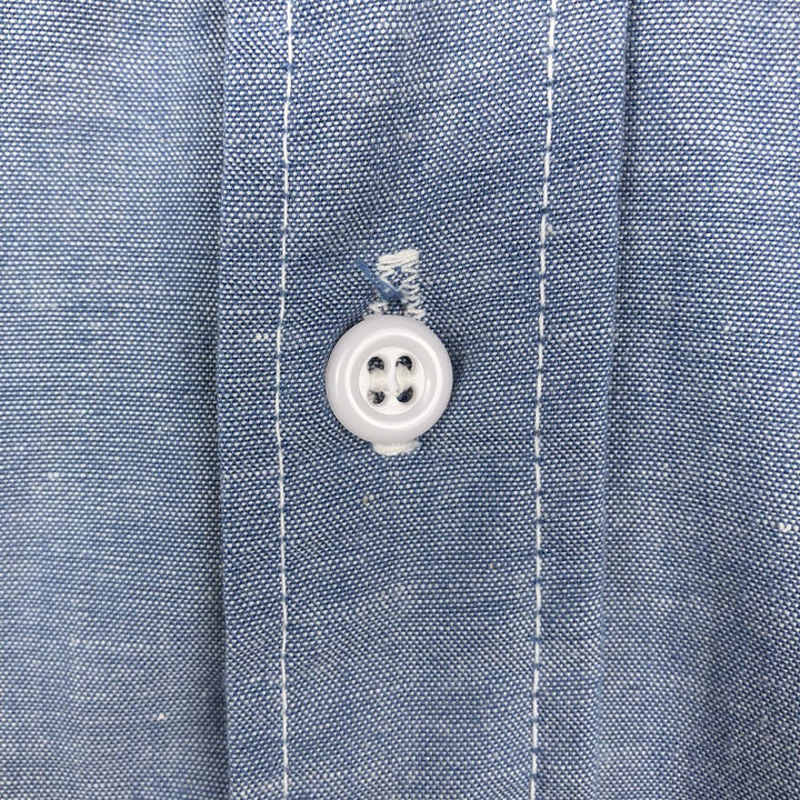 90'S Five Brother Long-Sleeve Work Shirt, Men's XXL Equivalent, Vintage unclear blue type Vintage Second Hand
