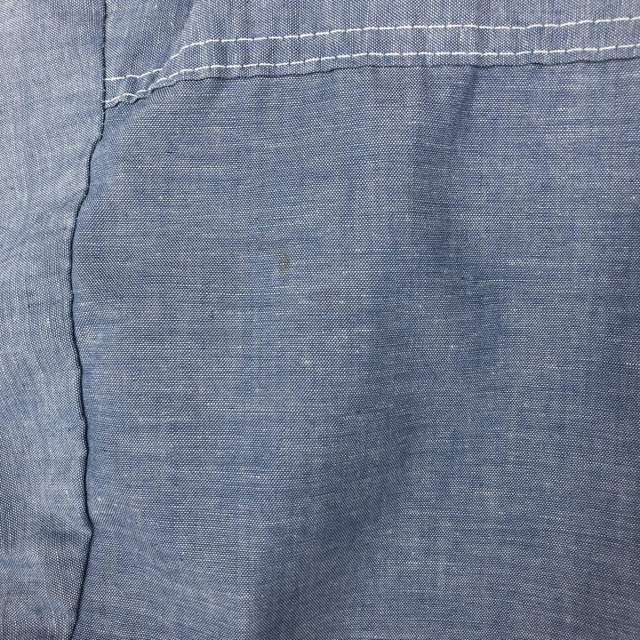 90'S Five Brother Long-Sleeve Work Shirt, Men's XXL Equivalent, Vintage unclear blue type Vintage Second Hand
