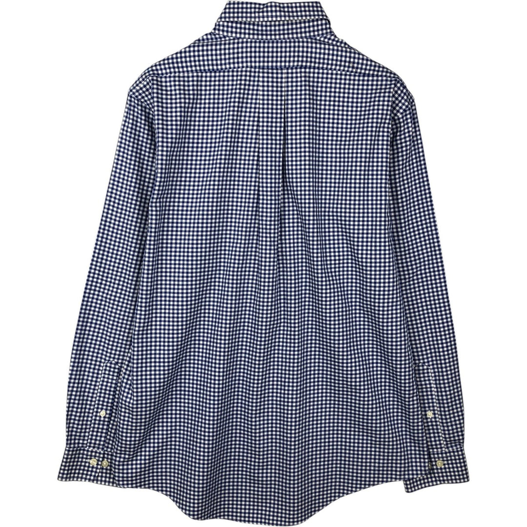 Brooks Brothers Est.1818 Gingham Check Long Sleeve Button-Down Check Shirt Men's Size L cotton blue type Vintage Second Hand