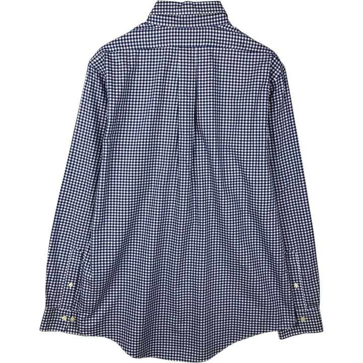 Brooks Brothers Est.1818 Gingham Check Long Sleeve Button-Down Check Shirt Men's Size L cotton blue type Vintage Second Hand