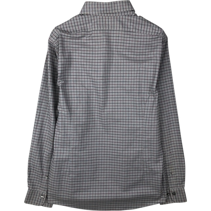 Brooks Brothers Est.1818 Check Pattern Long Sleeve Button-Down Check Shirt, Men's Size L cotton gray type Vintage Second Hand
