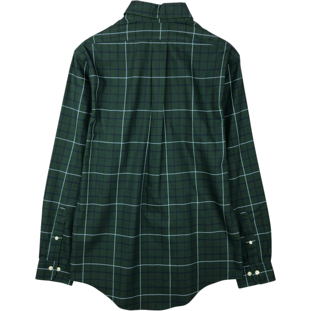 Brooks Brothers 1818 Long Sleeve Button-Down Check Shirt, Men's Size M cotton green type Vintage Second Hand