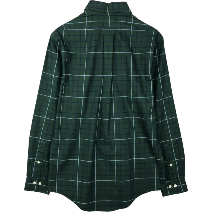 Brooks Brothers 1818 Long Sleeve Button-Down Check Shirt, Men's Size M cotton green type Vintage Second Hand