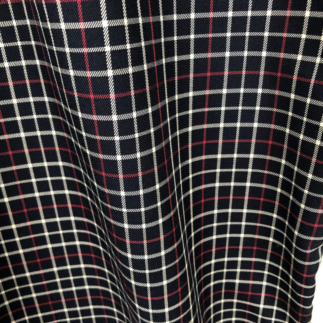 Brooks Brothers Est.1818 Long Sleeve Button-Down Check Shirt, Men's Size M cotton navy blue type Vintage Second Hand