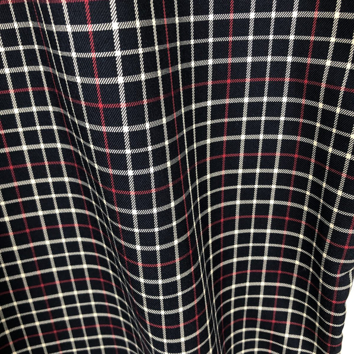 Brooks Brothers Est.1818 Long Sleeve Button-Down Check Shirt, Men's Size M cotton navy blue type Vintage Second Hand