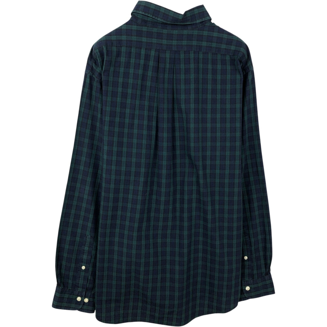 Brooks Brothers 1818 REGENT Long Sleeve Button-Down Check Shirt, Men's Size XL cotton Green type dark green Vintage Second Hand