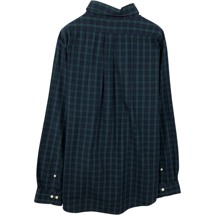 Brooks Brothers 1818 REGENT Long Sleeve Button-Down Check Shirt, Men's Size XL cotton Green type dark green Vintage Second Hand