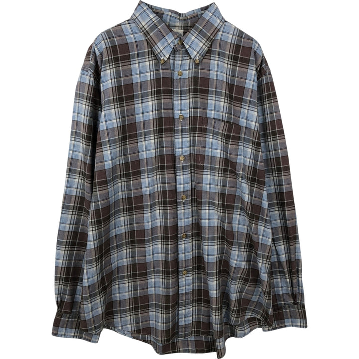 Brooks Brothers Est.1818 REGENT Long Sleeve Button-Down Check Shirt Men's XL cotton Blue type light blue Vintage Second Hand
