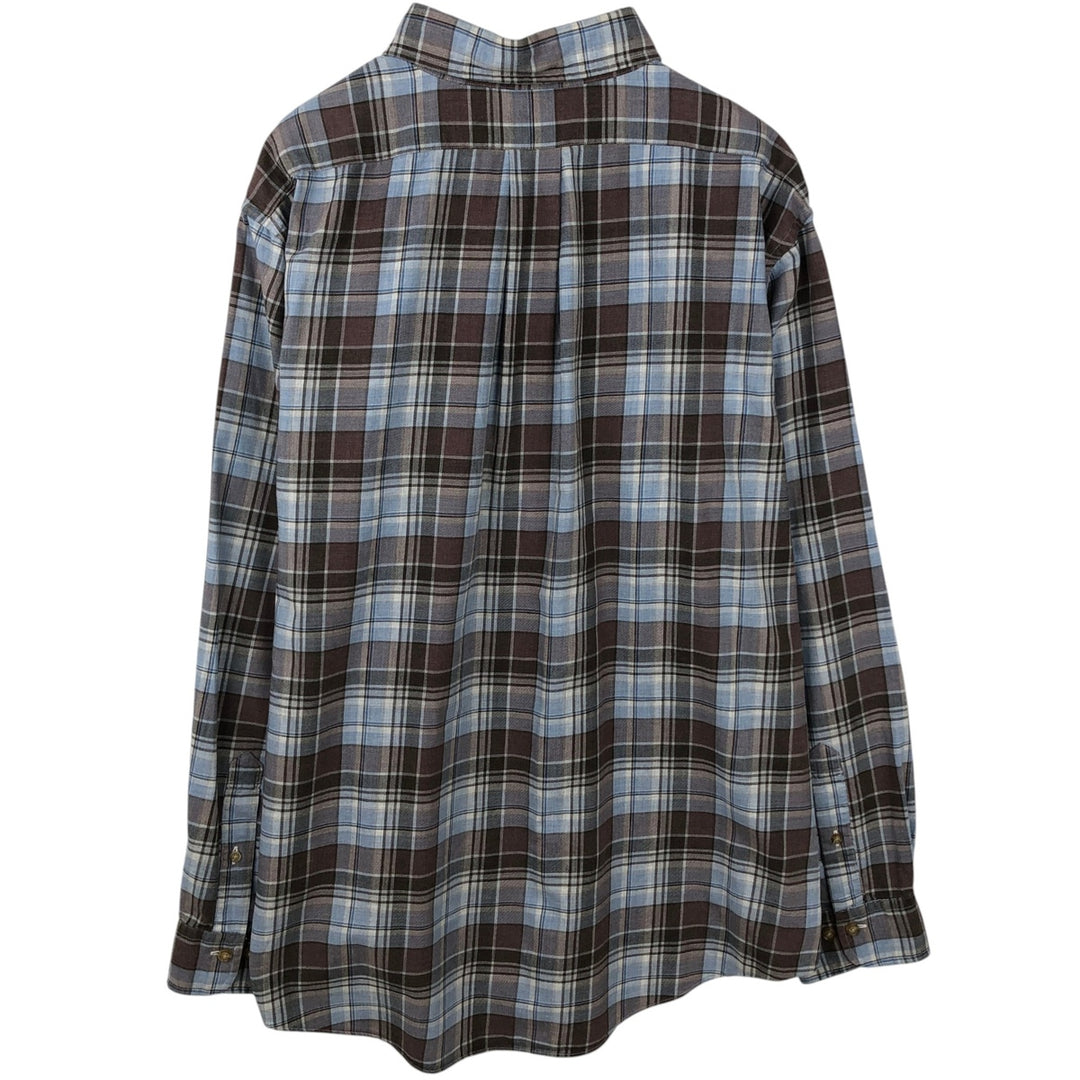 Brooks Brothers Est.1818 REGENT Long Sleeve Button-Down Check Shirt Men's XL cotton Blue type light blue Vintage Second Hand