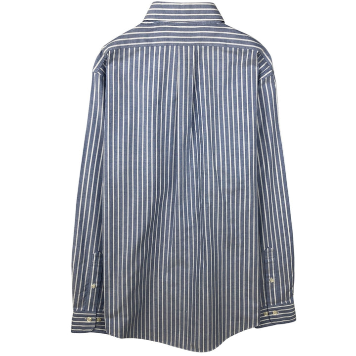Brooks Brothers Est.1818 REGENT Long Sleeve Button-Down Striped Shirt, Men's Size L Supima Cotton Blue type light blue Vintage Second Hand