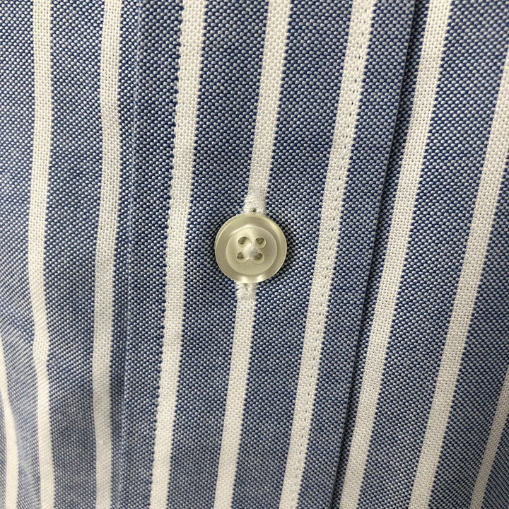 Brooks Brothers Est.1818 REGENT Long Sleeve Button-Down Striped Shirt, Men's Size L Supima Cotton Blue type light blue Vintage Second Hand