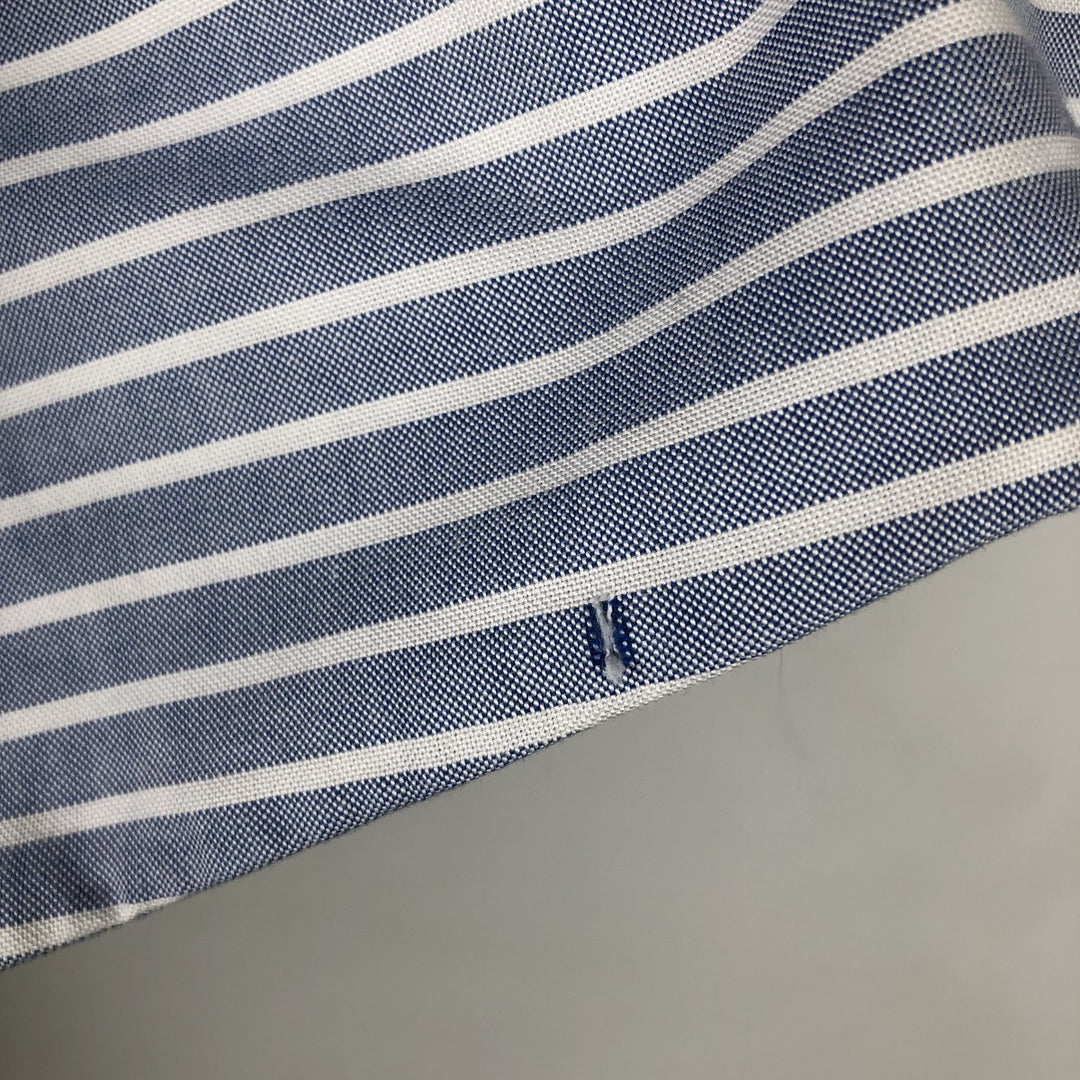 Brooks Brothers Est.1818 REGENT Long Sleeve Button-Down Striped Shirt, Men's Size L Supima Cotton Blue type light blue Vintage Second Hand