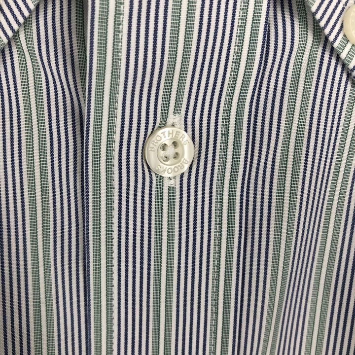 Brooks Brothers Est.1818 REGENT Long Sleeve Button-Down Striped Shirt, Men's Size L Supima Cotton blue type Vintage Second Hand