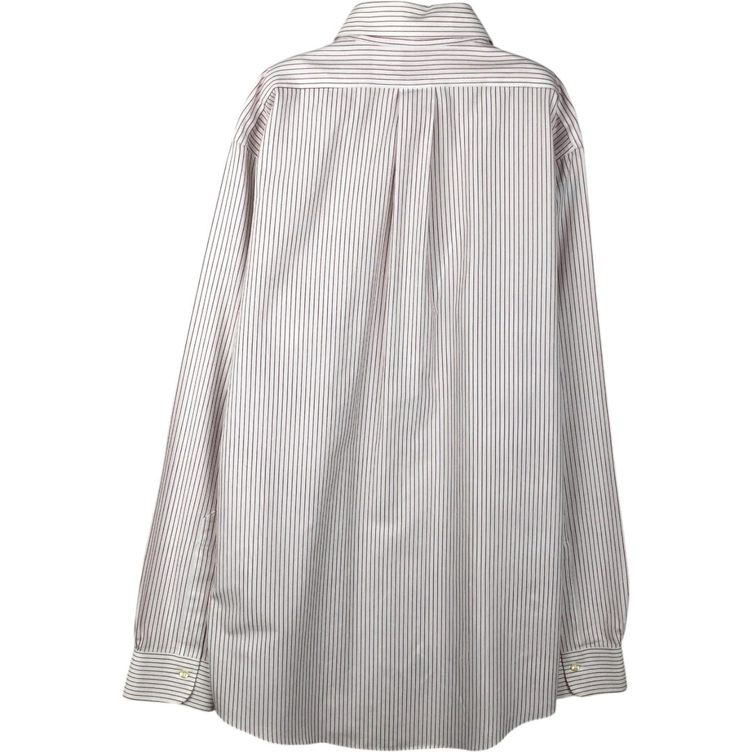 Brooks Brothers Est.1818 Long Sleeve Button-Down Striped Shirt, Men's Size L cotton white type Vintage Second Hand