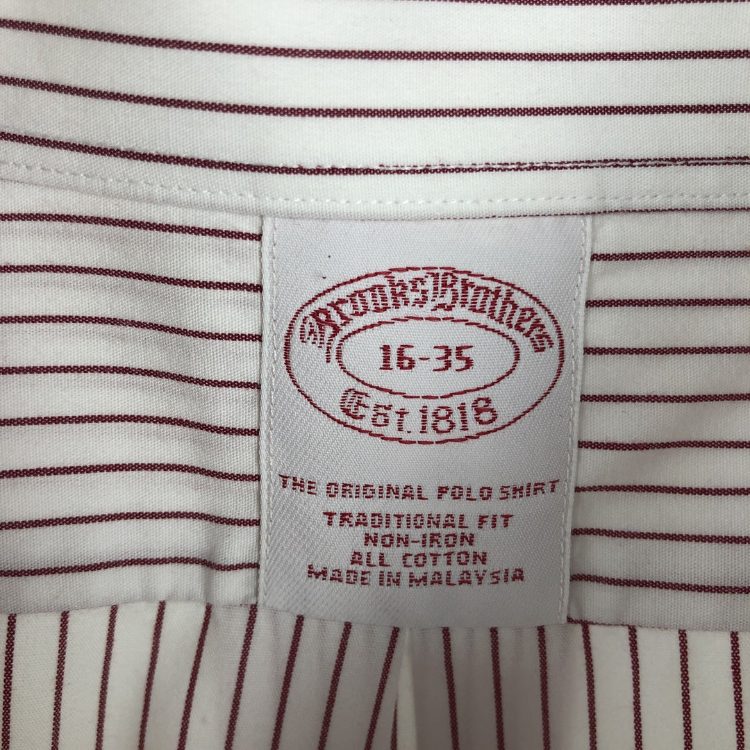 Brooks Brothers Est.1818 Long Sleeve Button-Down Striped Shirt, Men's Size L cotton white type Vintage Second Hand