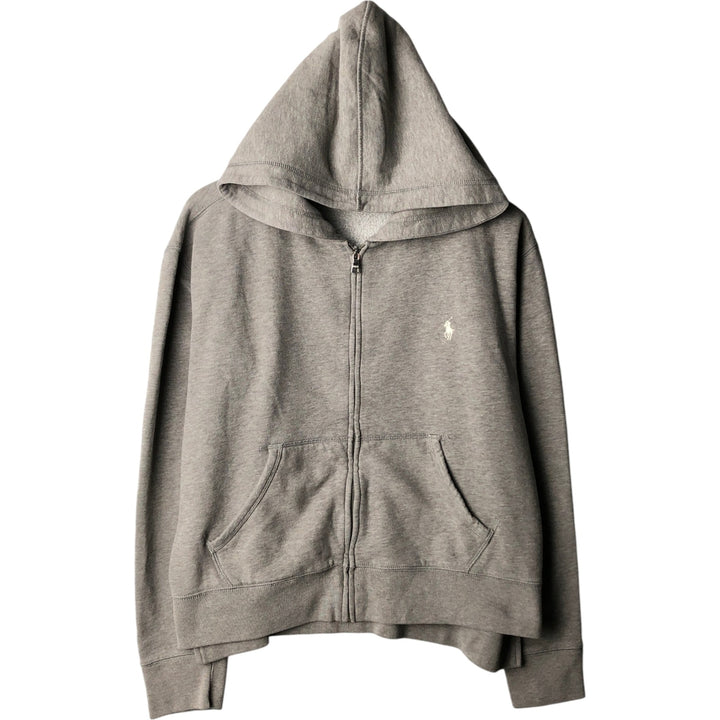 Ralph Lauren POLO RALPH LAUREN full-zip sweatshirt hoodie, women's size L cotton gray type Vintage Second Hand