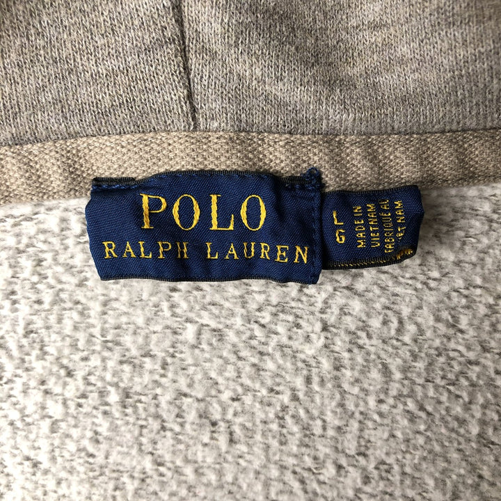 Ralph Lauren POLO RALPH LAUREN full-zip sweatshirt hoodie, women's size L cotton gray type Vintage Second Hand