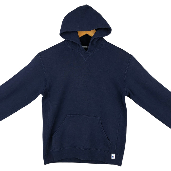 2000'S Russell sweatshirt pullover hoodie, men's size XL equivalent. cotton navy blue type Vintage Second Hand